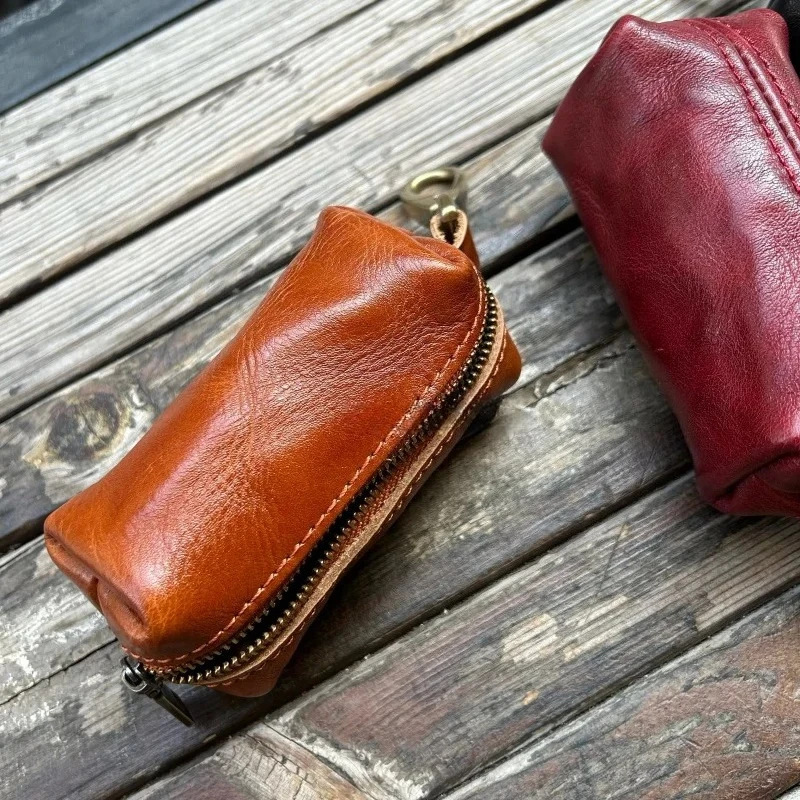 First Layer Cowhide Key Case Storage Bag Multifunctional Small Bag Car Key Holder Key Bag