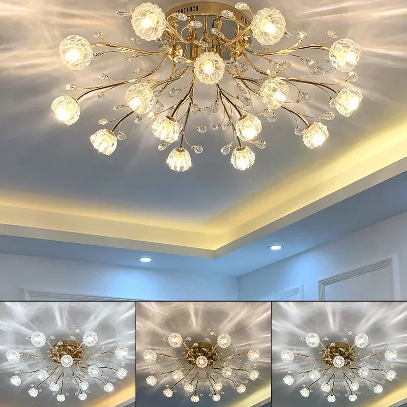 NIU الحديثة LED كريستال الثريا غرفة المعيشة غرفة نوم المطبخ إضاءة داخلية G9 لمبة مصباح السقف اللامع مبيعات المصنع مباشرة