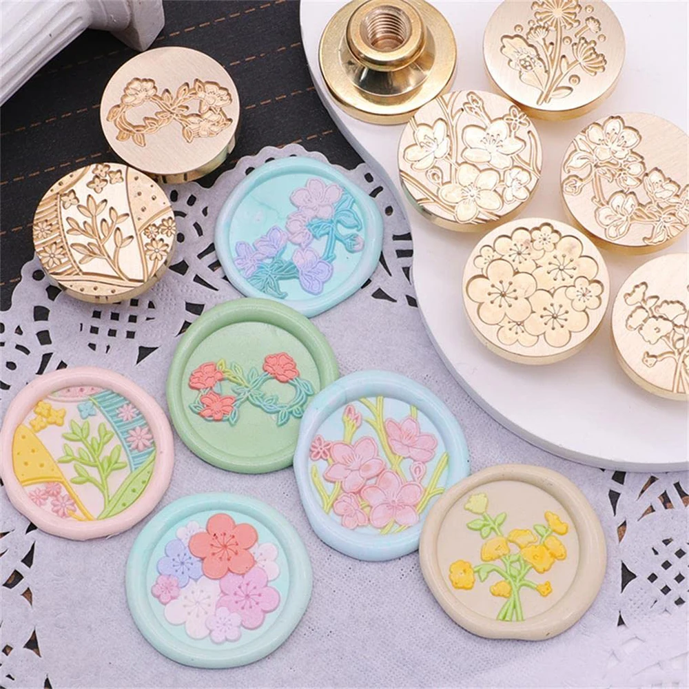 Цветы одуванчики узоры ромашки – обзор и цена Wax Seal Stamp Kit