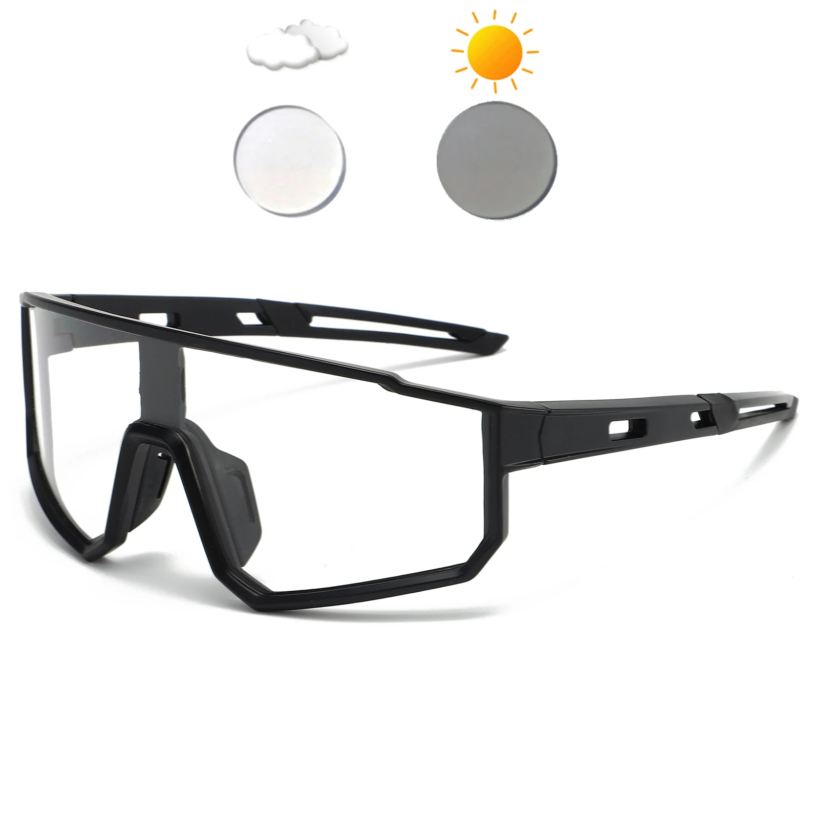 Photochromic Motorcycle Glasses Men Women Outdoor Sport Windproof Cycling Sunglasses Running Bike Bicycle Eyewear Hiking Goggles