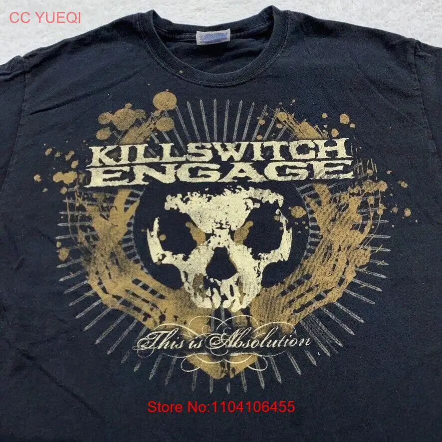 vtg KILLSWITCH ENGAGE THIS IS ABSOLUTION T-Shirt MEDIUM metal rock tour concert