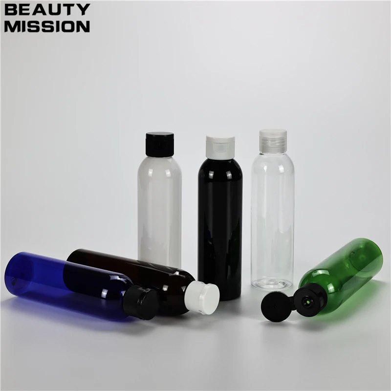 

Multicolor 180ML X 30 Empty Cosmetic Refillable Bottle With Flip Top Cap Shower Gel Shampoo Liquid Soap Travel Packing Container