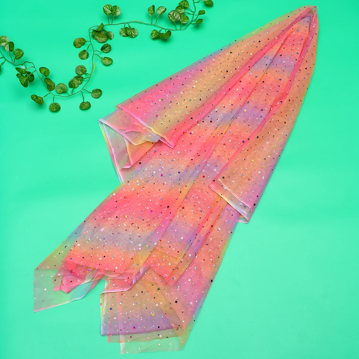 

Gradient Sequin Yarn Decoration Decorative Fabric For Diy Quilting Wedding Christmas Party Home Decor Colorful Gauze Cloth Gold