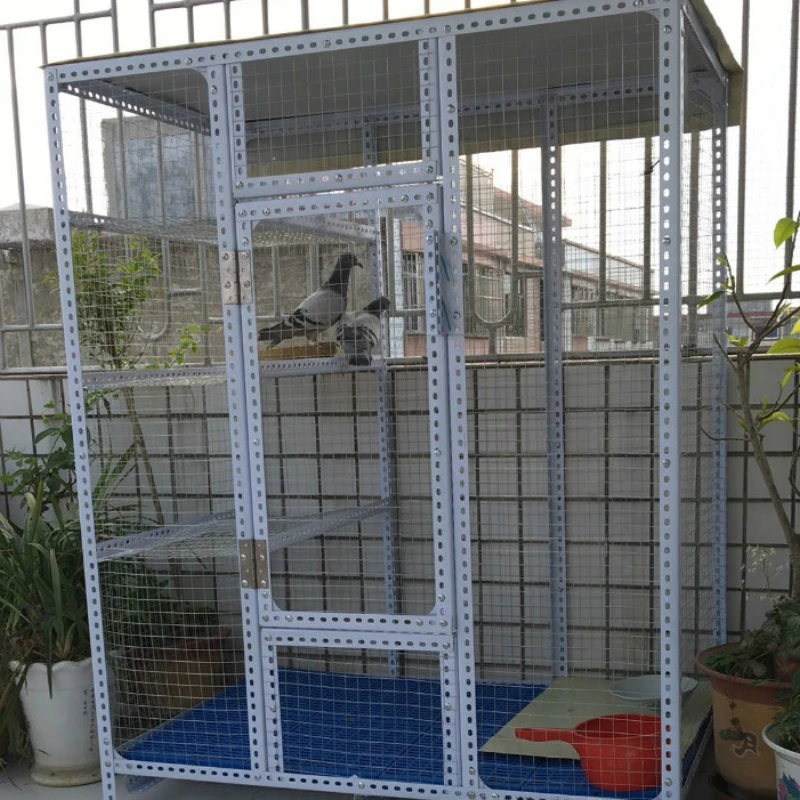 

Universal corner steel bar thickened large birdcage pigeon loft pigeon cage pigeon shed pet cage shelf outdoor customization