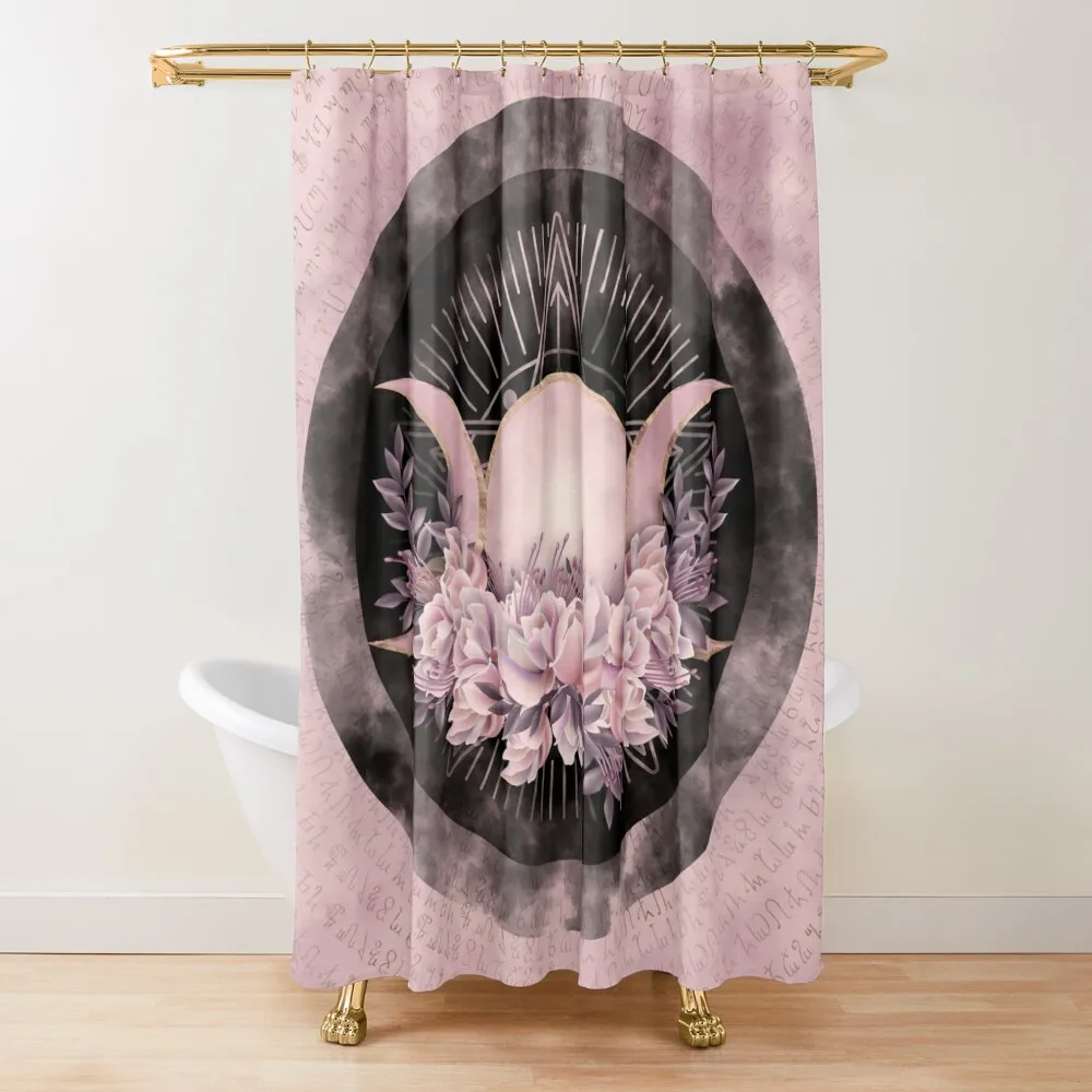 

Triple Moon - Triple Goddess -Gentle Floral Shower Curtain Cute Shower Anime Bathroom For The Bathroom Curtain