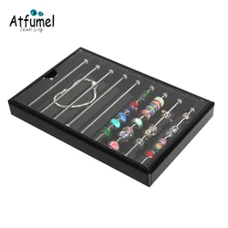 Acrylic Charms Beads Storage Box Bracelet Jewelry Holder DIY Findings Display Case Trollbeads Tray Joyeros Organizado de Joyas