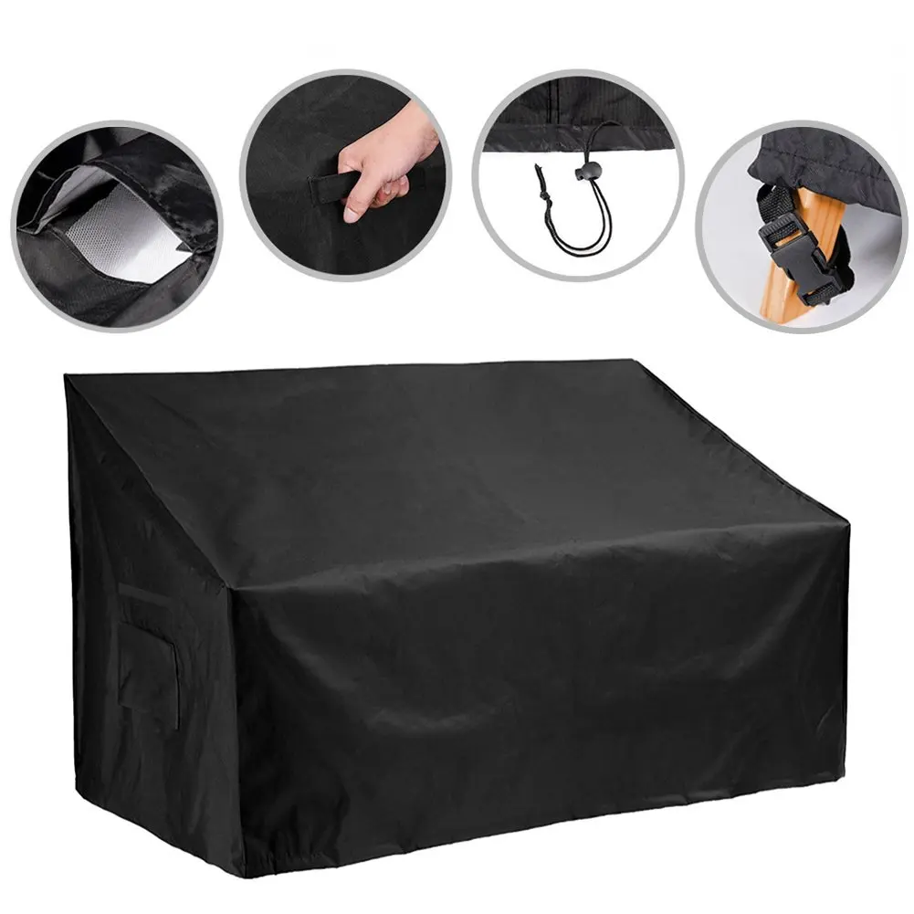 Outdoor Furniture Waterproof Cover, Patio Bench Dust Cover, Garden Table and Chair Cover, UV‑Resistant & Dustproof