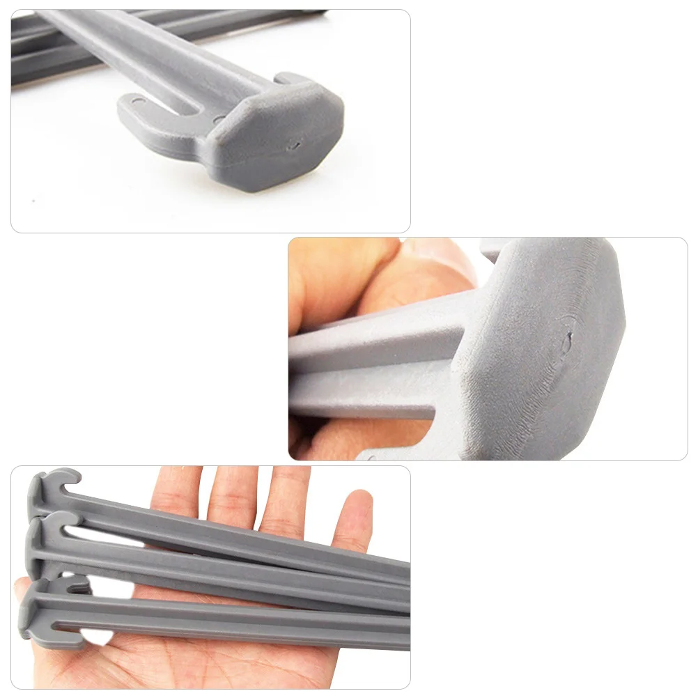 

5Pcs Tent Pegs Plastic Ground Nails Sturdy Anti-Rust Camping Nails for Outdoor Use Tent Awning Canopy Grass Ice
