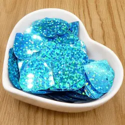 1 hole 10g/20g/50g/laser love sequin handicraft flat big love sequin clothing/handbag accessories DIY sheet 5/7/10/13/15mm sequi