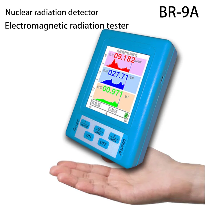 Detektor Radiasi Nuklir Seri BR-9A/B/C untuk Detektor Genggam Profesional Monitor Dosimeter Penguji Radiasi Opera Lebih Mudah