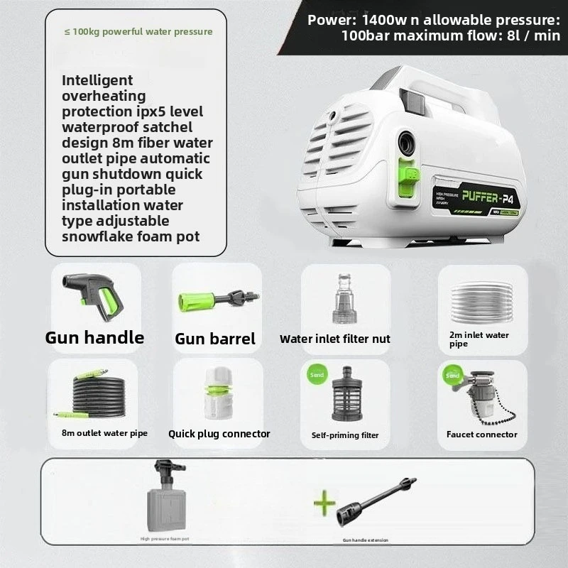 Effective Car Washing Machine Portable High Pressure Water Pump Household 220V Automatic High Pressure Cleaning Artifact