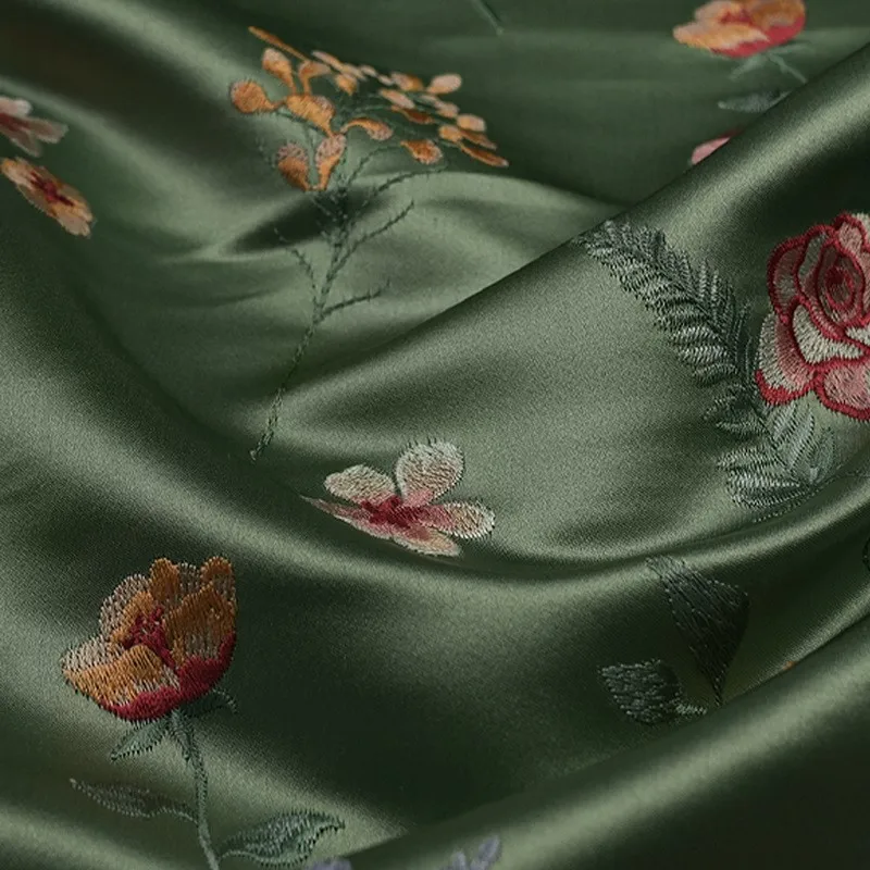 Embroidered brocade jacquard fabric silk traditional pattern Chinese clothing cheongsam