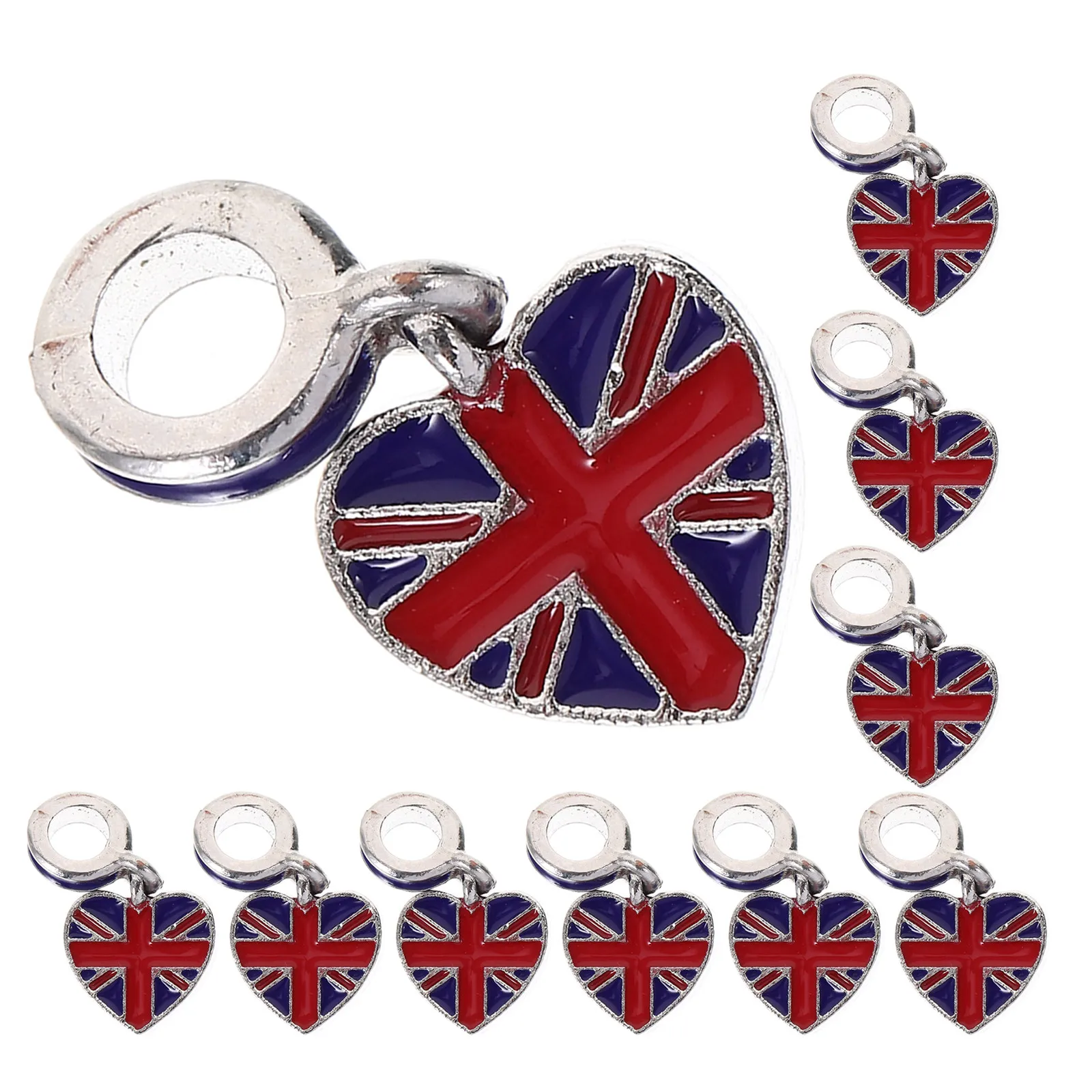 

12 шт. подвесок с флагом Великобритании, патриотические, из сплава, для изготовления ювелирных изделий своими руками: браслетов, кулонов, ожерелий, брелоков, украшений с флагом