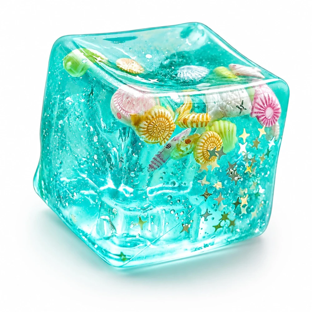Ocean Shells Squishy Stress Balls Fidget Toy Super Soft & Transparent Kawaii Stress-Relief Toy for Kids & Adults Fidget Toys
