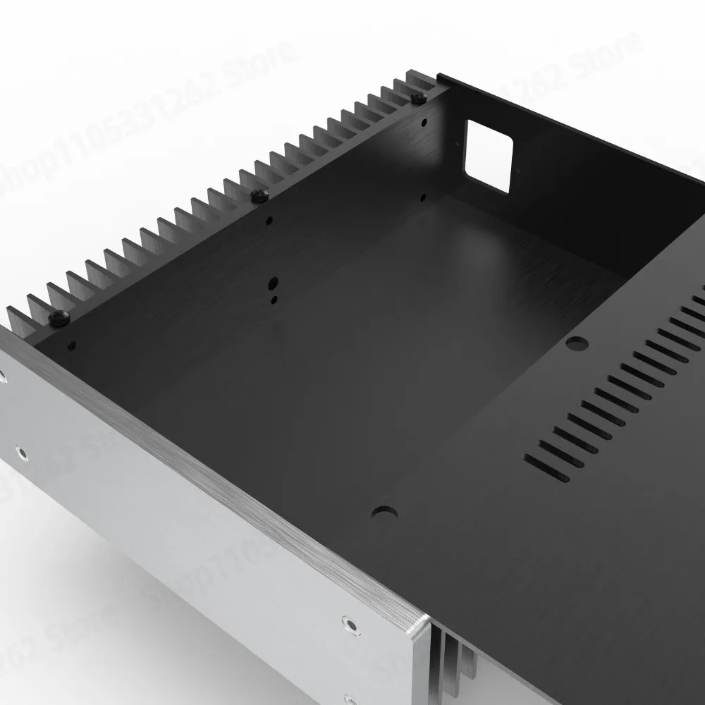 2107 Dual Heatsink Aluminum Chassis for Amplifier Preamp DAC Headphone DIY