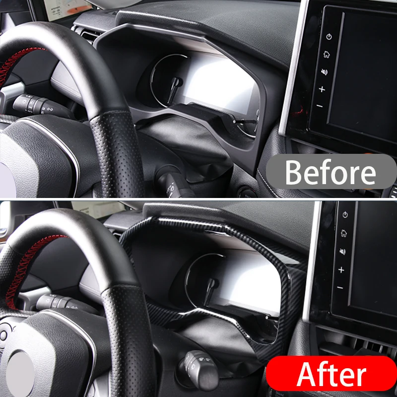 لتويوتا RAV4 XA50 2019 2020 2021 2022 2023 2024 2025 الهجين لوحة سيارة عرض متر حلقة عداد السرعة غطاء مقياس الكسوة #3