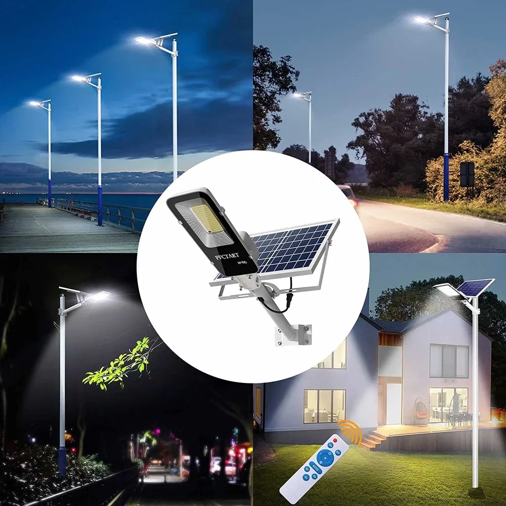 200 W Leistungsstarke Solar Licht Outdoor Solar Straßenlaterne 6000 mah Wasserdichte Automatische Dämmerung bis Morgendämmerung Straßenlaterne Für garage Garten