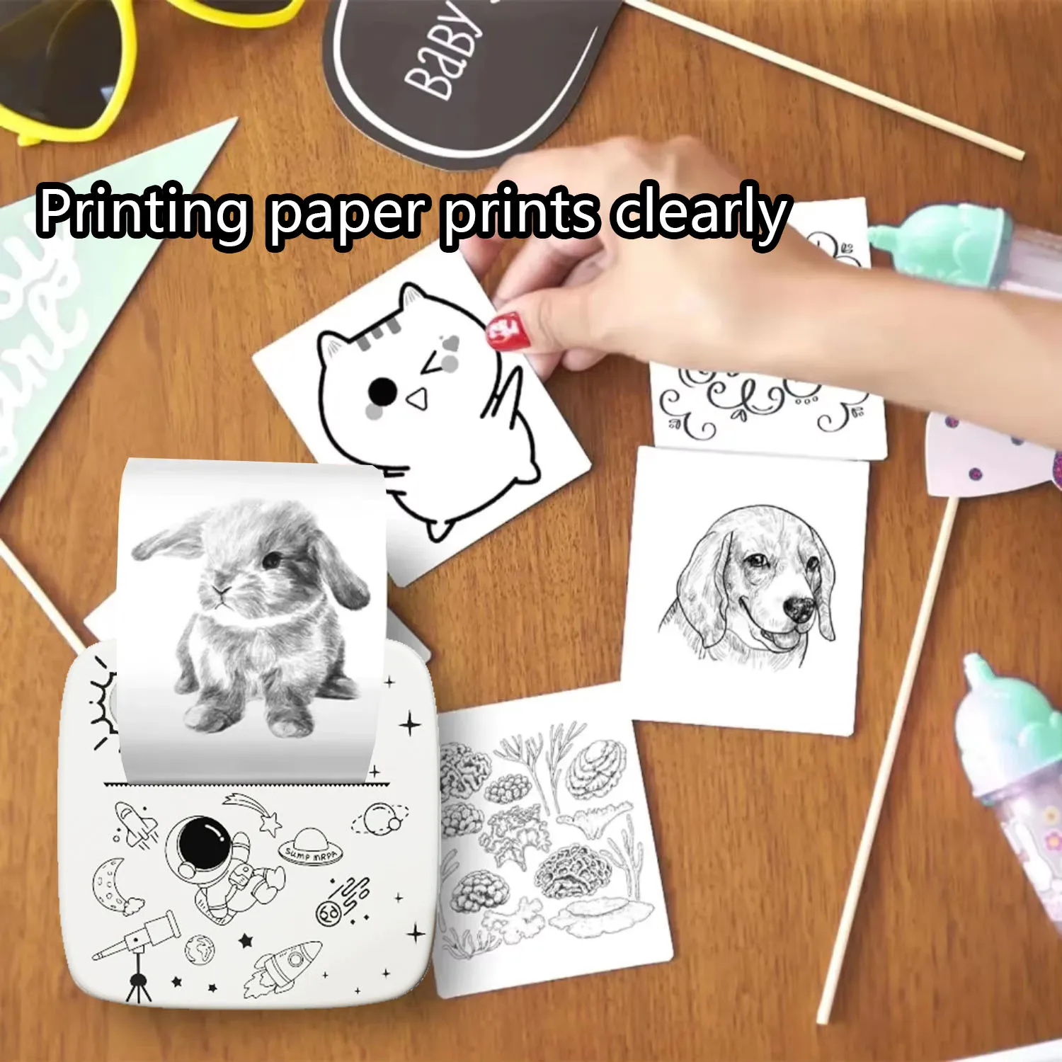 5/10 Rollen Instant-Kamera-Nachfüllpapier für Kinder, Kernloser Thermodruck für 57 mm tragbare Registrierkassen, mobiler Drucker – Detail 5