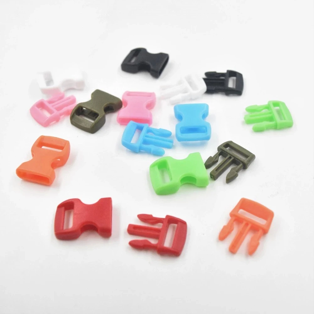 

Curved 10Pcs Dog Collar 10mm Bracele Parachute Outdoor Camp Webbing Strap Paracord Side Release Buckle