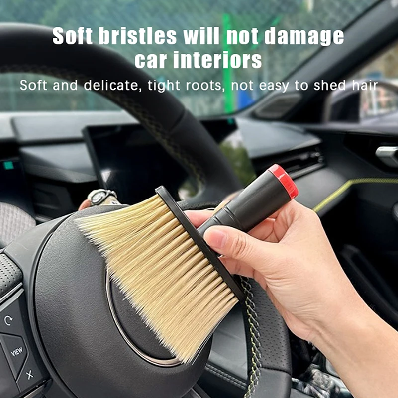 Car Wash Brush Dust Remover Car Air Conditioner Outlet Dust Removal Brush Soft Bristles Brushes For Car Cleaning Tools