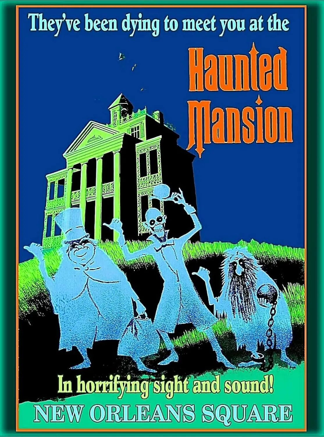 Diamond Painting - Craft Kits Anaheim The Haunted Mansion California Vintage Travel Poster Print 5D Diamond Paint Art Kits  sign