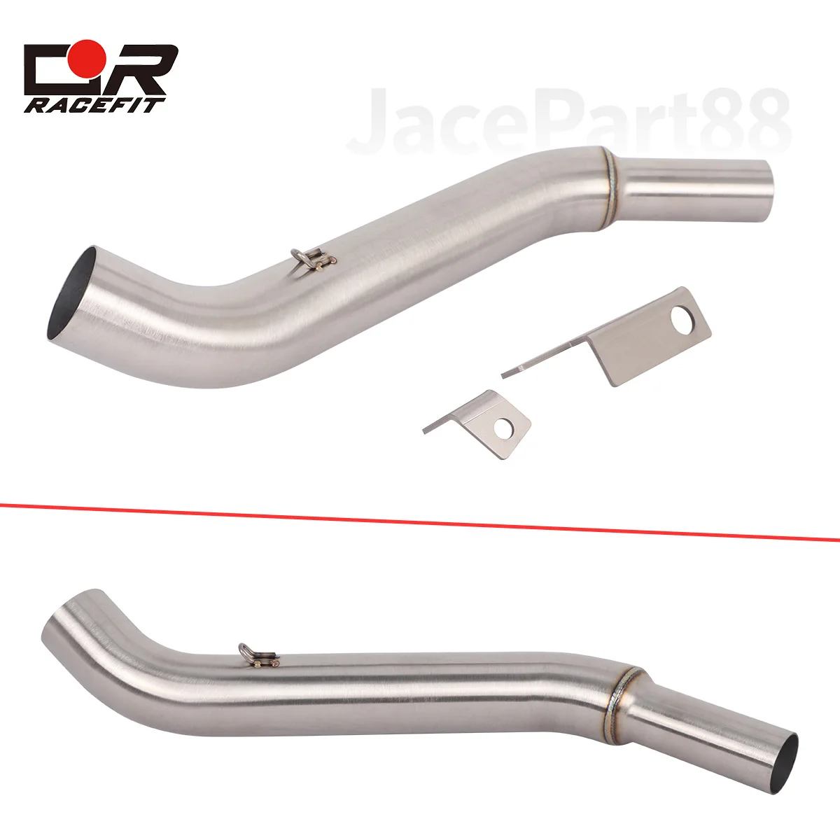 Motorcycle Exhaust Header Pipe 51mm Escape For Bajaj Pulsar NS200 Stainless Steel Link Pipe for Dominar 400 NS160 2015‑2024