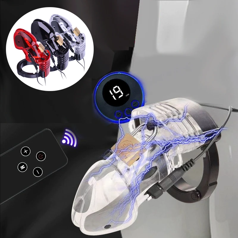 Camilla de bola de jaula de castidad Electro CB6000, cinturón de castidad de jaula de pene de electrochoque con Control remoto, anillo para pene, juguete sexual BDSM para hombres