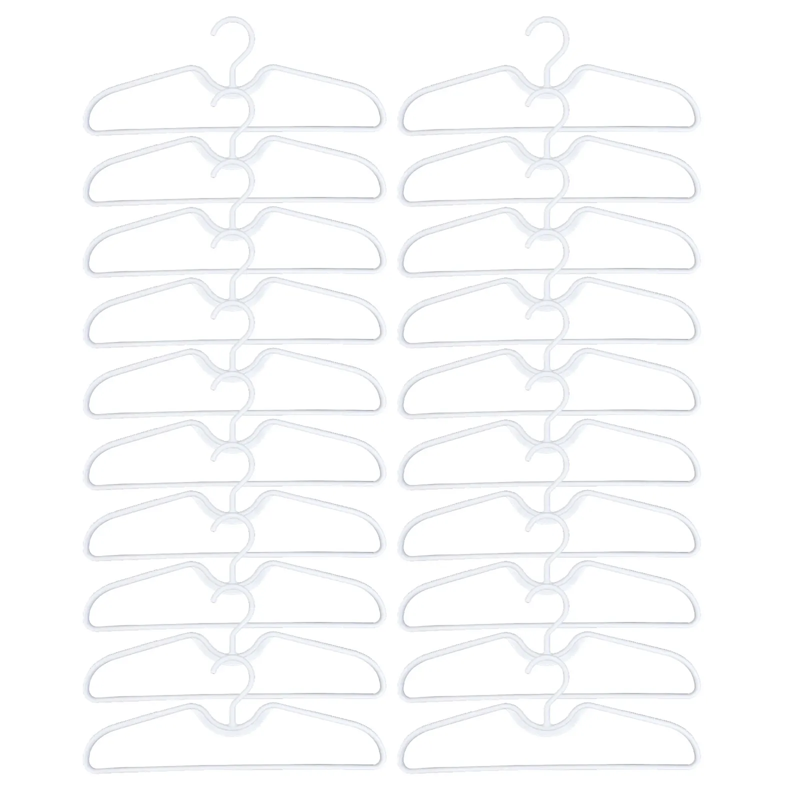 10 PCS Clothes Hanger Short Neck Anti-Slip Plastic Clothes Hangers Save Vertical Space Seamless Hanging Organizer