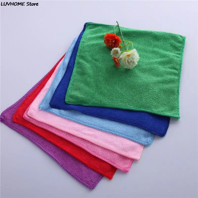 5pcs Microfiber Cleaning Cloth Towel Dish Cloth Super Absorbent Kitchen Wash Cloth Household kitchen Wiping Tool