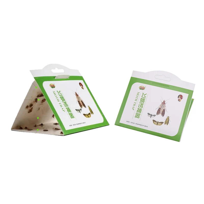 5pcs/bag Insecticide household cleaning green moth trap insecticidal trap sticker Moth trap