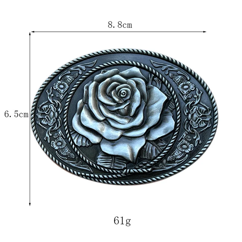 Hebilla de cinturón Rosa vaquero occidental