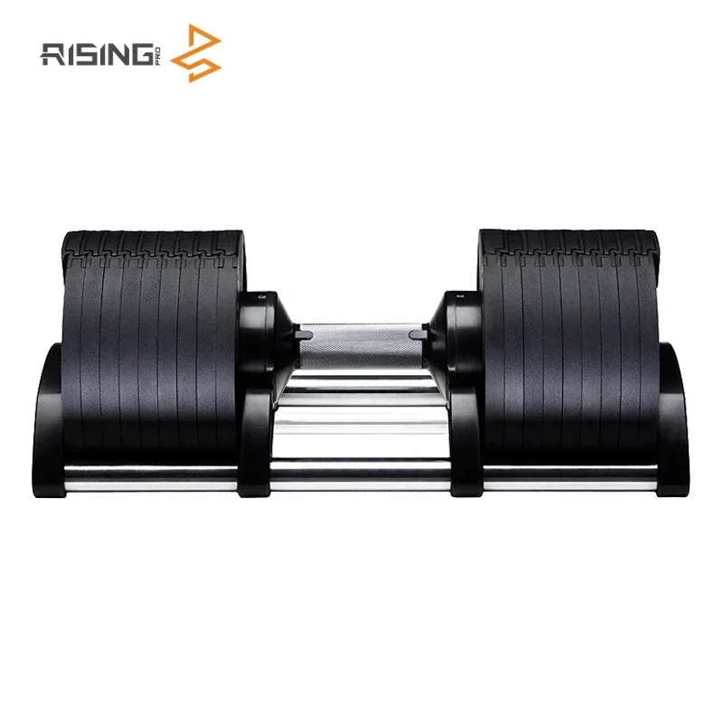 Rising Steel Dumbbells Adjustable Dumbbells Set 32kg Adjustable Dumbbell For Fitness