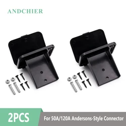 50A/120A Plug Connector Fixed Bracket With Cover For Anderson Plug Connector Kit Embedded Mount Bracket Panel Cover 2PCS