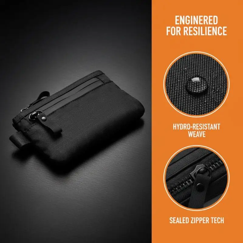 Tactical Waterproof Coin Purse RFID Credit Card Holder Small EDC Organizer Utility Pouch For Multitools Card Key Coin Cash