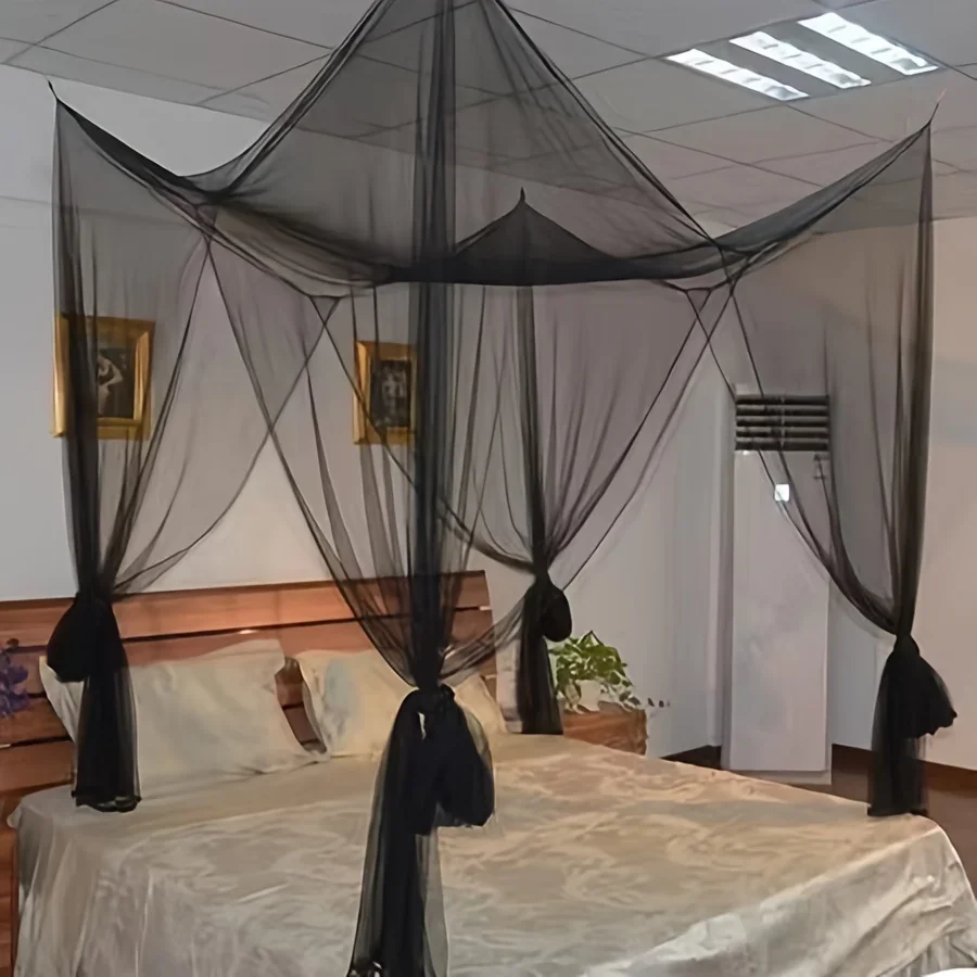 Großes viertüriges Moskitonetz, atmungsaktive Polyester-Netzabdeckung, geeignet für Outdoor-Camping, insektensicher im Sommer – Detail 7
