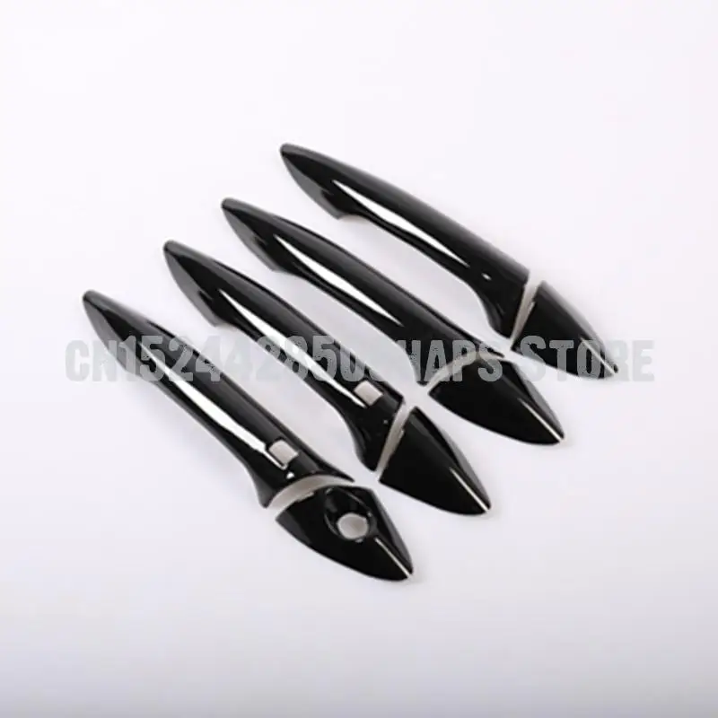 For Hyundai Elantra i35 2011-2016 5th Gen ABS Chrome & Carbon fiber & piano blackDoor Handle Cover Trim Car Styling