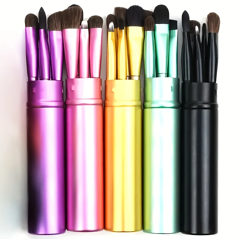 5-piece cosmetic brush set, eye shadow concealer soft brush, portable travel mini cosmetic tool brush