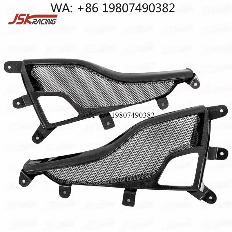 Wmwmnu Dry Carbon Fiber Rear Fog Light Covers Plain Weave for 458 Italia Spider 2011-2013 Auto Exterior Accessories