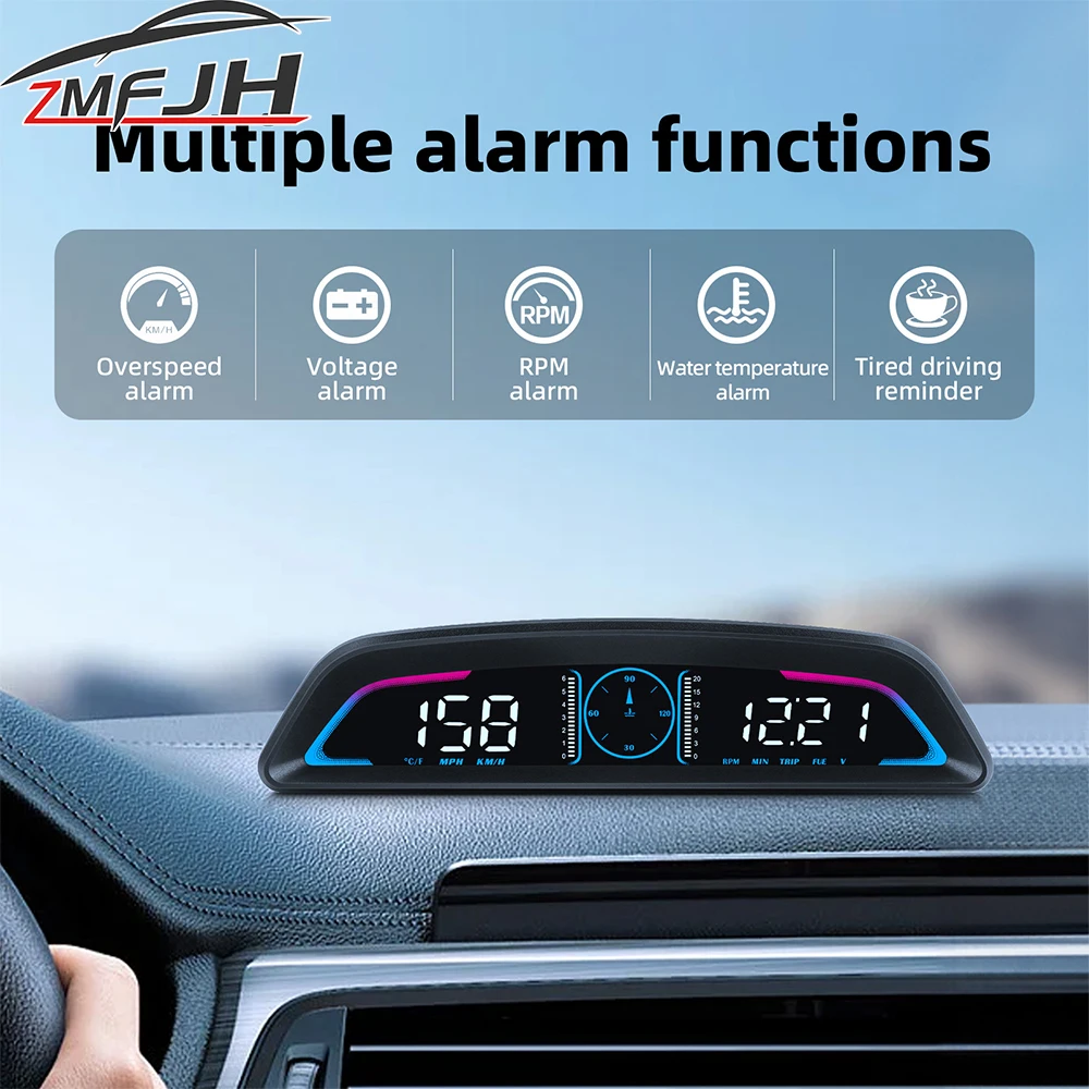 Car OBD/GPS B3 G19 Head Up Display Digital Dashboard MPH KMH Overspeed Alarm Time Driving Distance Digital Display Meter Pannel