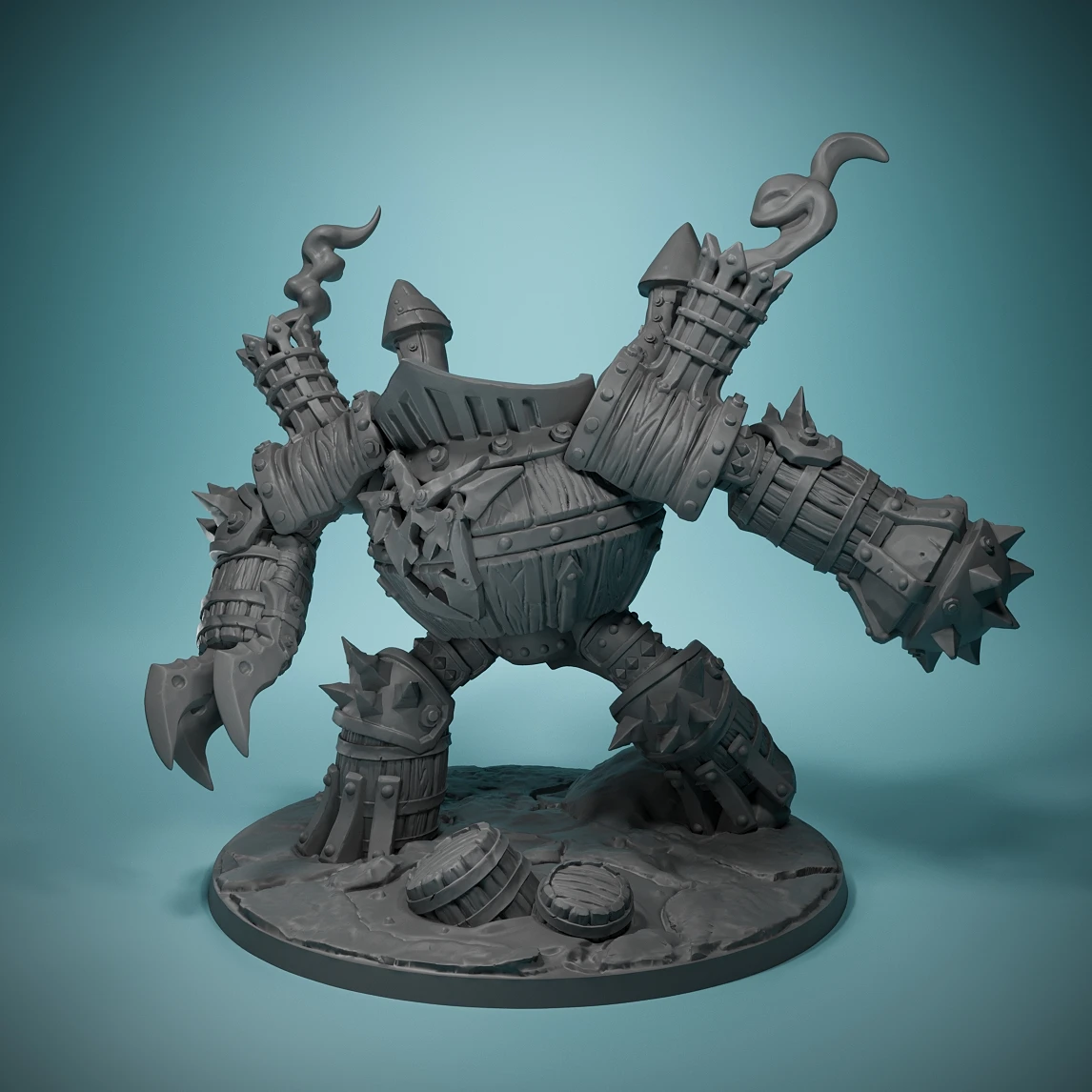 

Sparksoot Scrap Golem - 3D Miniatures - Tabletop Tactical Gaming Roleplaying - Game Room Dress Up - Hand Painted Models