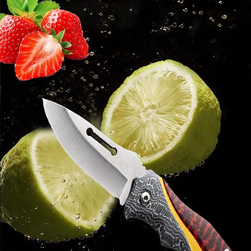 Stainless Steel Fruit Knife Peeling Knife Folding Knife Outdoor Camping Knife Outdoor Survival Knife Convenient To Carry