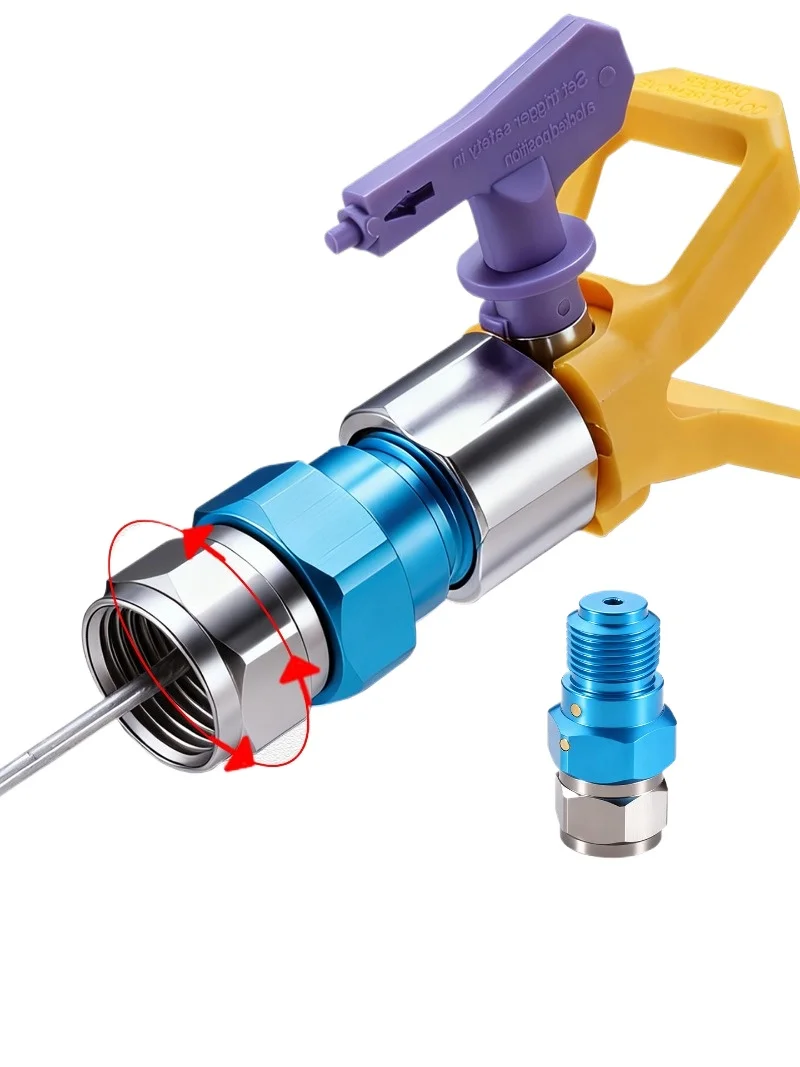 360° Rotatable Spray Angle Regulator Airless Sprayer Extension Rod Swivel Joint Multi-Paint Compatible Universal Paint Tool Part