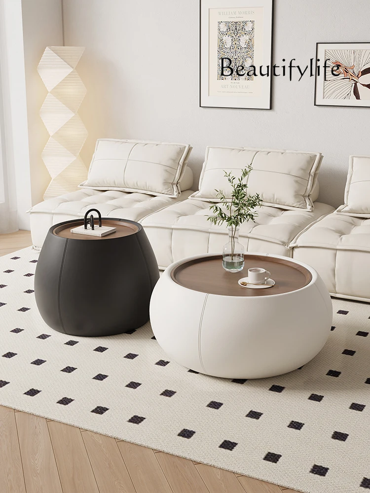 

Modern Simple Coffee Table French Entry Lux Storage round Cream Style Living Room Size round Coffee Table