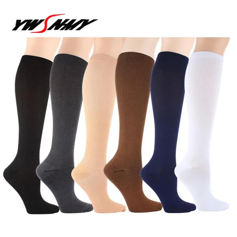 6Pcs/lot Compression Socks for Men Women for Nurses Medical Graduated Nursing Travel Pressure Circulation Anti-Fatigue Stockings