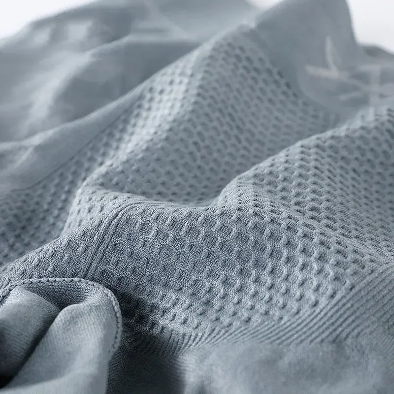 الرجال الملاكمين مرونة عالية سلس الرجال السروال العسل تنفس منتصف الخصر الذكور الملابس الداخلية لينة الرطوبة فتل سراويل #4