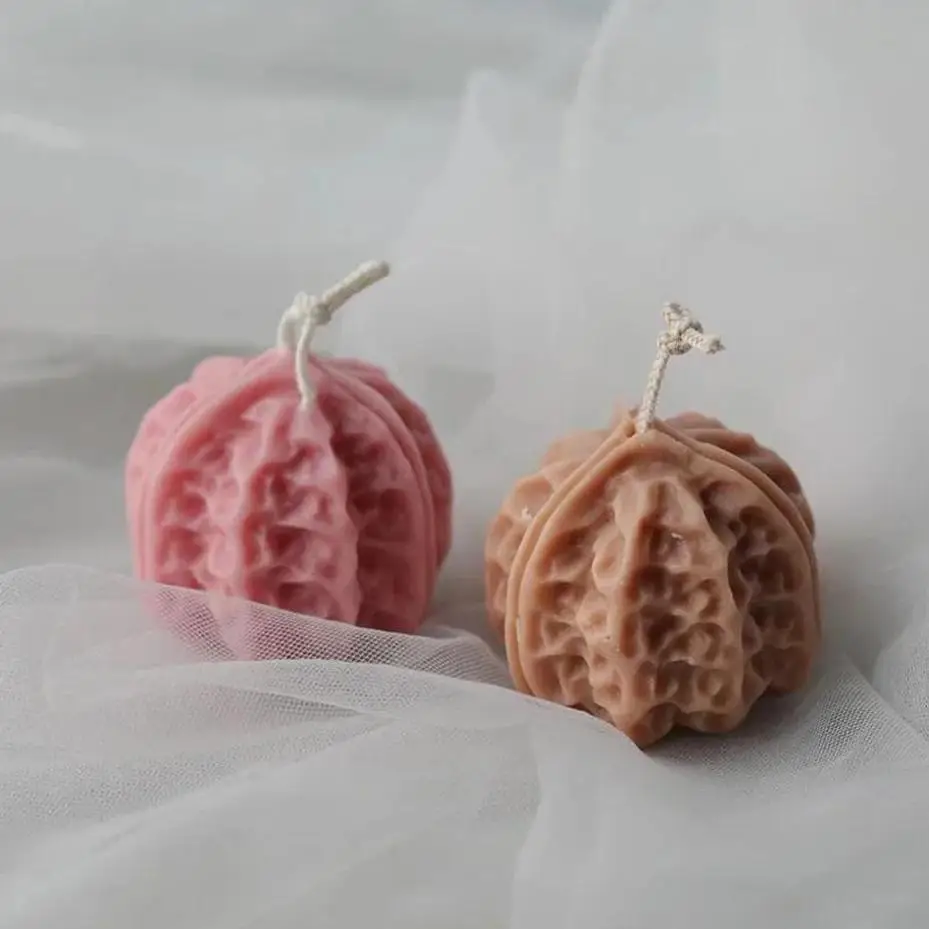 1 Pcs Walnut Handmade Creative Shape Candle Mold Simulation Food Silicone DIY Scented Craft Mould Accessories Gifts Decoration