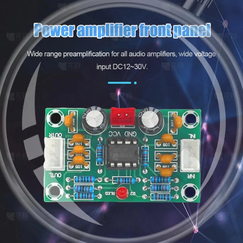 

XH-A902 NE5532 Audio Preamplifier Board DC 12V-30V Operational Pre-Amplifier Module Wide Voltage 2CH