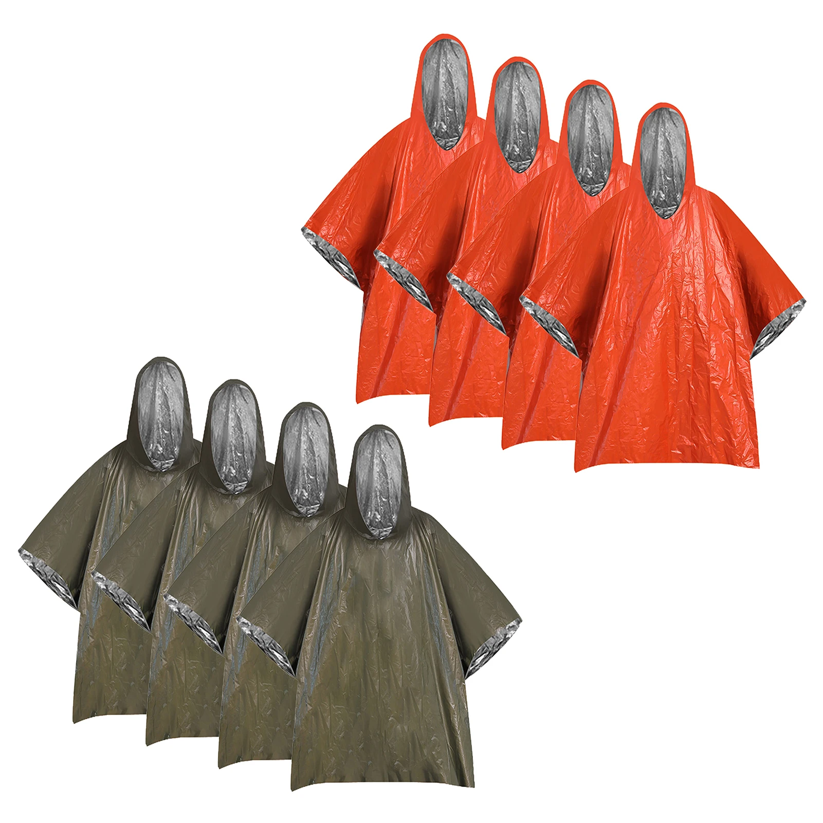 

Портативный аварийный дождевик-пончо со светоотражающими элементами, ветрозащитный, водонепроницаемый, для взрослых, снаряжение для выживания на природе, многофункциональное дождевое снаряжение