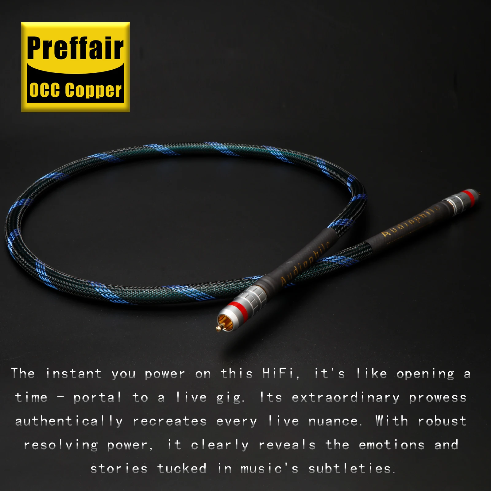 

High Quality Coaxial Cable AES/EBU Digital Audio Cable 75Ohm Silver Plated RCA Plug