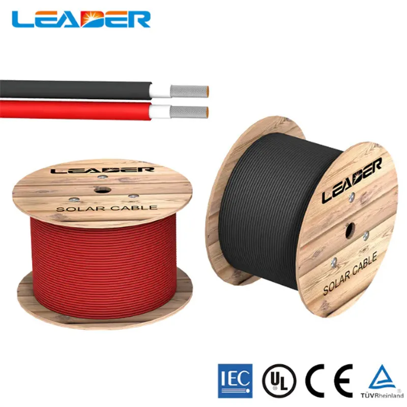 

Сертификат TUV H1Z2Z2-K 1x6 мм2 Солнечный кабель 10 м Красный 10 м Черный Фотоэлектрический провод Одножильный луженый медный для фотоэлектрической панели